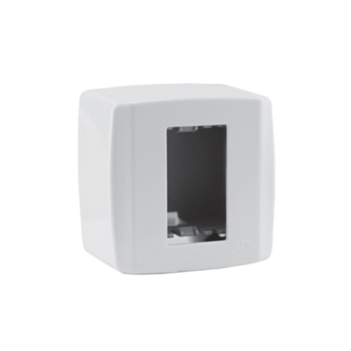 BOX BRANCA SLIM CJ BASE + MOLDURA 1 MODULO (8401) - ILUMI