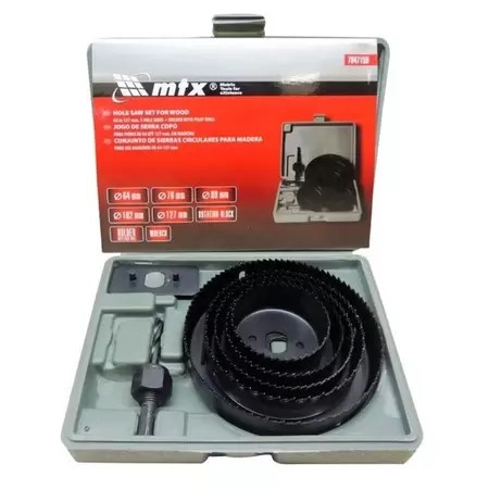 SERRA COPO MDEIRA JOGO 8 PCS 64 - 127 MM MTX (7047159) - MF