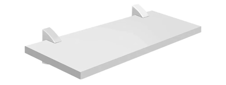 PRATELEIRA C/ SUPORTE PVC 20 CM X 40 CM BRANCA (08850.010) - PRAT K