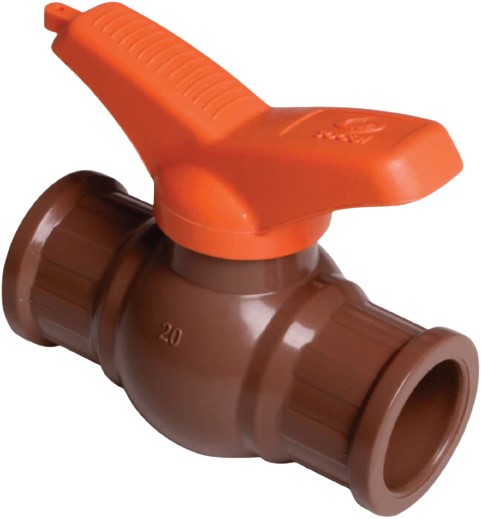 REGISTRO ESFERA SOLDAVEL 50 MM PVC MARROM - SOCEL