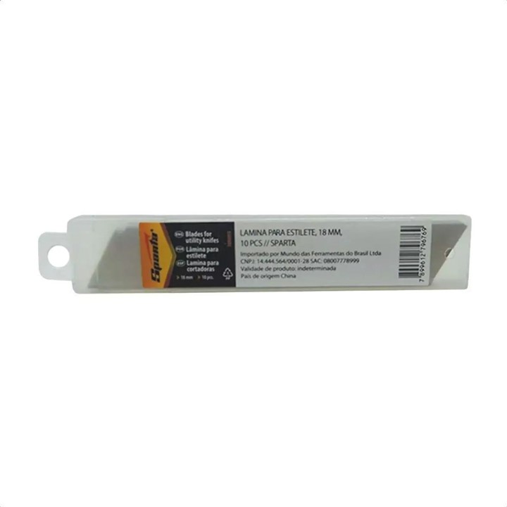 LAMINA ESTILETE 18 MM C/ 10 PCS SPARTA (7896955) - MF