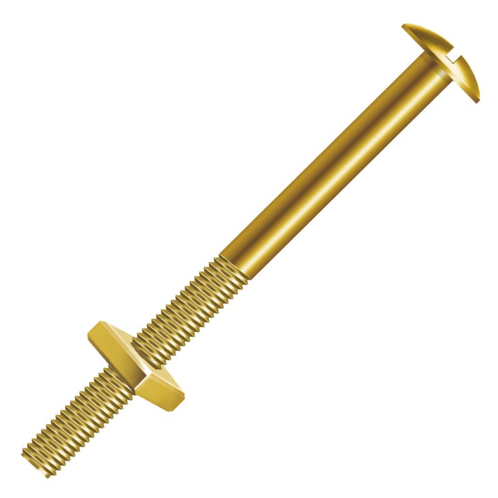 PARAFUSO CAMA BICROMATIZADO C / PORCA 1/4 X 110 MM - NEW FIX