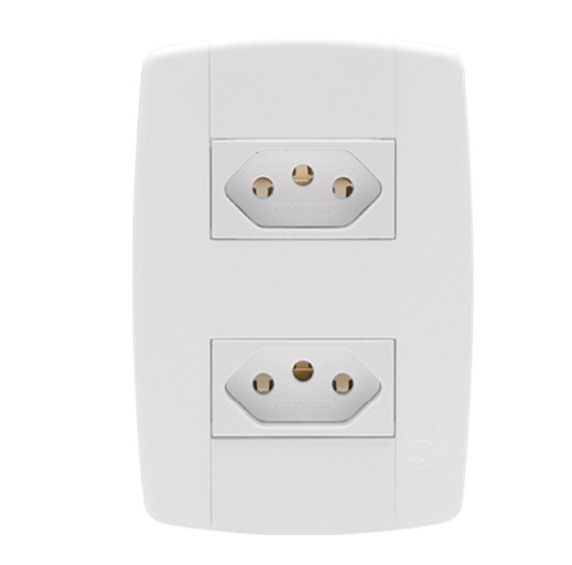 LEV CONJ 2 TOMADAS 3 PINOS 10A MONOBLOCO (87120) - ILUMI