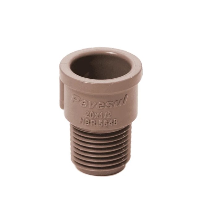 ADAPTADOR AGUA CURTO 20 X 1/2 - PLASTUBOS