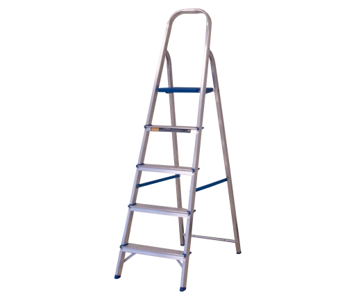 ESCADA ALUMINIO 5 DEGRAUS CAPACIDADE 120 K - ALUMASA