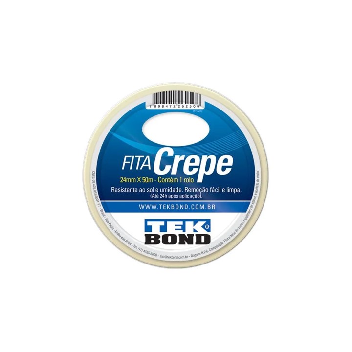 FITA CREPE 24 MM X 50 M - TEK BOND
