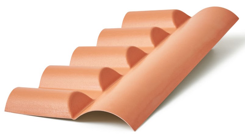 CUMEEIRA CENTRAL ARTICULADA COMPRIMENTO 88,0 CM ANGULO 10º A 30º COLONIAL CERAMICA - LUX TELHAS