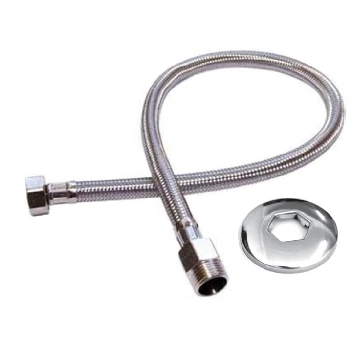 ENGATE FLEXIVEL MALHA INOX 60 CM (1147)- TOP METAIS