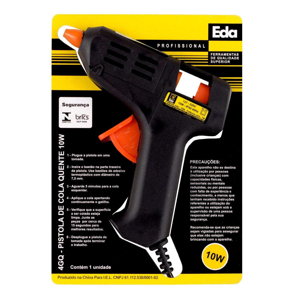 PISTOLA COLA QUENTE 10W - EDA