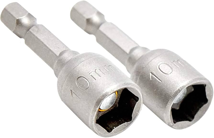 SOQUETE MAGNETICO P/AUTO ATARRAXANTE E PARAFUSADEIRA ENCAIXE 1/4 D10 MM- L45 MM 2 PCS BLISTER MTX - MF