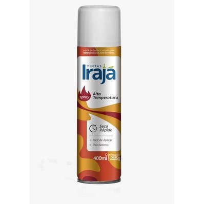 TINTA SPRAY ALTA TEMPERATURA BRANCO FOSCO 400 ML (17.101) -IRAJA