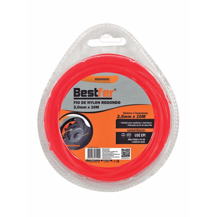 FIO DE NYLON REDONDO 2,0 MM X 10 M (BFH1765) -BESTFER