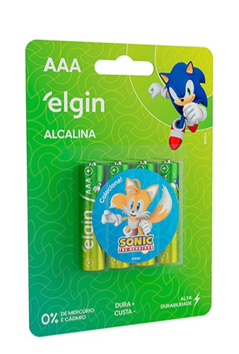 PILHA ALCALINA AAA 4 PCS PALITO BLISTER (82155) -ELGIN