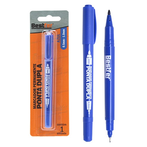 MARCADOR PERMANENTE  AZUL 1,0 MM A 0,5 MM  BLISTER (BFH3047) -BESTFER