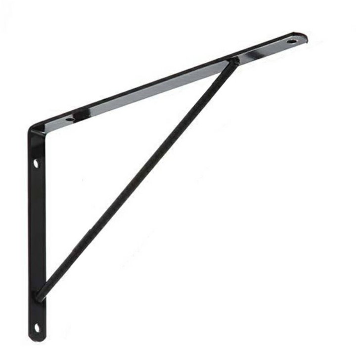 SUPORTE PRATELEIRA FORTE 25 CM PRETO - OVERTIME