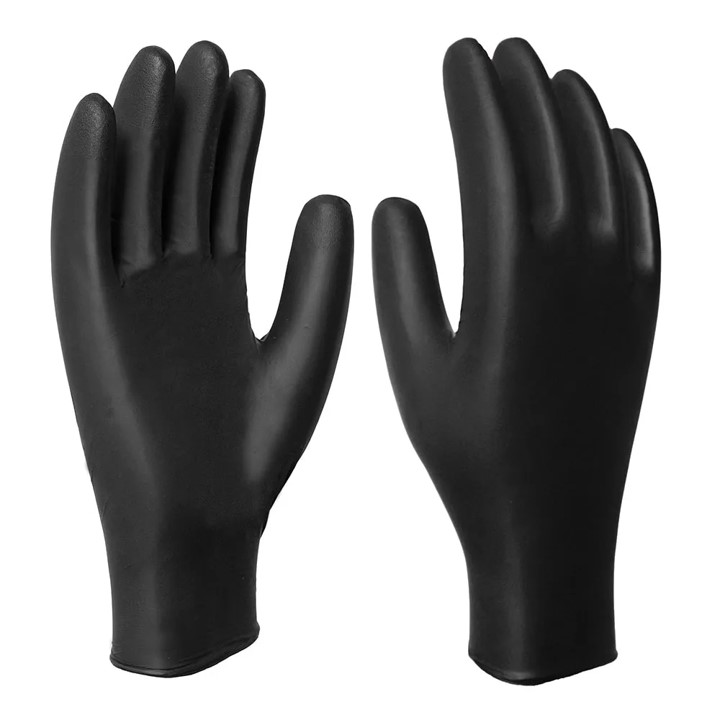 LUVA DESCARTAVEL NITRILICA PRETA 09-G 50PC (LV-SA-NP50-9) - IMBAT