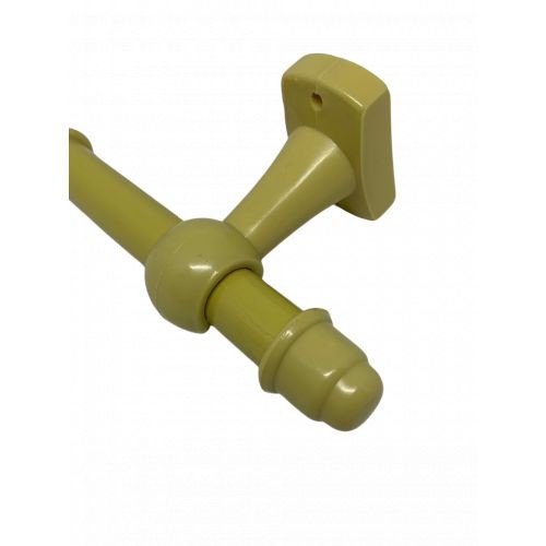 KIT VARAO CORTINA 1,5 METRO MARFIM ESPESSURA 19 MM (1000-MAR)- JMF