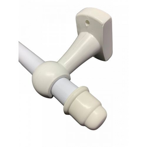 KIT VARAO CORTINA 2,0 METRO BRANCO ESPESSURA 19 MM (2000-BRA)- JMF
