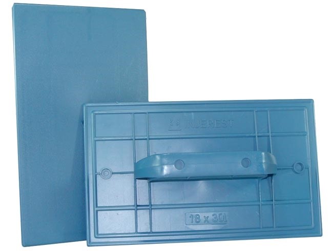 DESEMPENADEIRA PVC LISA 18 CM X 30 CM AZUL (3122) - INJEREST