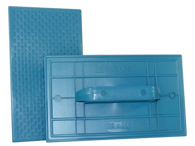 DESEMPENADEIRA PVC CORRUGADA 18 CM X 30 CM AZUL (3022) - INJEREST