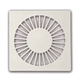 GRELHA QUADRADA 10CM BRANCA PVC - GRAP