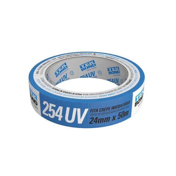 FITA CREPE 24 MM X 50 M AZUL - TEK BOND