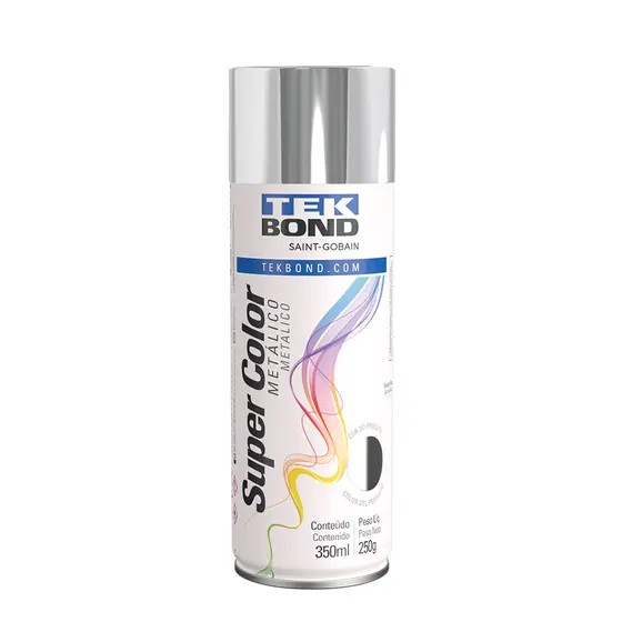 TINTA SPRAY METALICA CROMADO 350 ML - TEK BOND
