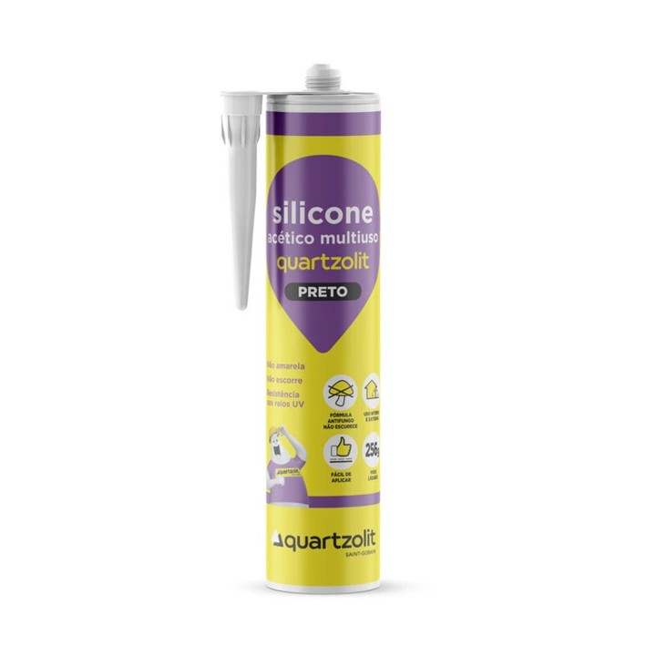 SILICONE 256 G PRETO - QUARTZOLIT