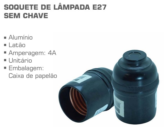 SOQUETE PARA LAMPADA DICROICA C/RABICHO