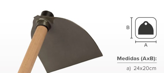 ENXADA ESTREITA 2.5 24 CM X 20 CM C/ CABO 1,5 M (45250) - MAX