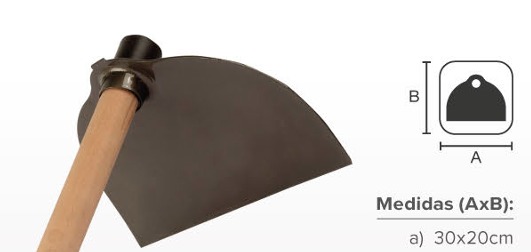 ENXADA LARGA 2.5 30 CM X 20 CM C/ CABO 1,5 M (45350) - MAX