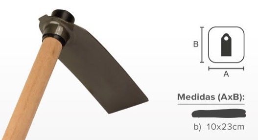 ENXADAO ESTREITO 2,5 10 CM X 23 CM C/ CABO 1,3 M (45460) - MAX