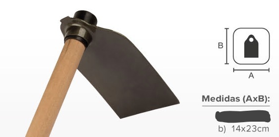 ENXADAO LARGO 2,5 14 CM X 23 CM C/ CABO 1,3 M (45560) - MAX