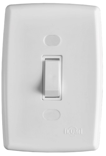 SAFIRA CONJ 4 X 2 1 INTERRUPTOR SIMPLES BRANCO (2217) - ILUMI