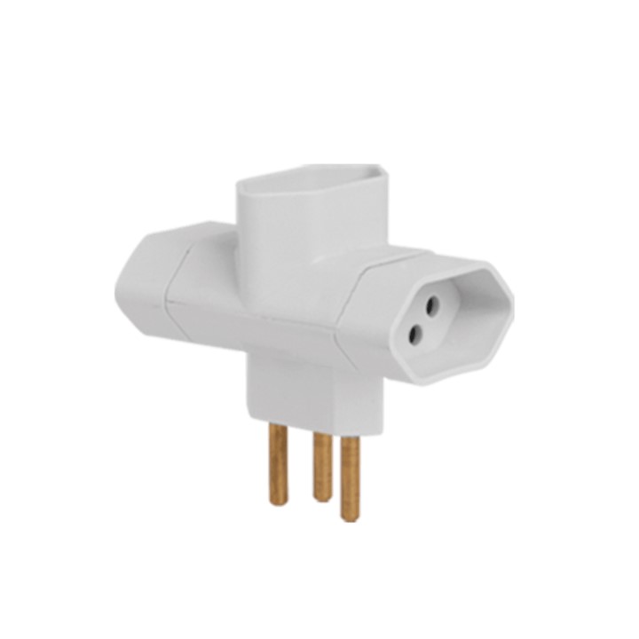 PINO BIPOLAR BRANCO 3 SAIDAS 3 PINOS 10A TIPO T (12270)- ILUMI