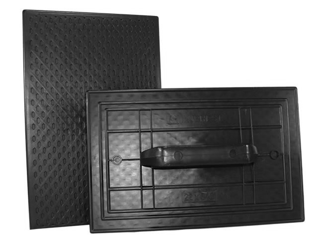 DESEMPENADEIRA PVC CORRUGADA 22 CM X 34 CM PRETA (3013) - INJEREST